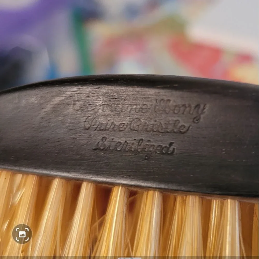 Vintage Kleanwell Black Grooming Bristle Brush